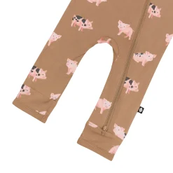 Sale Kyte Baby Zippered Romper in Pig