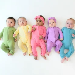 Outlet Kyte Baby Zippered Romper in Poi