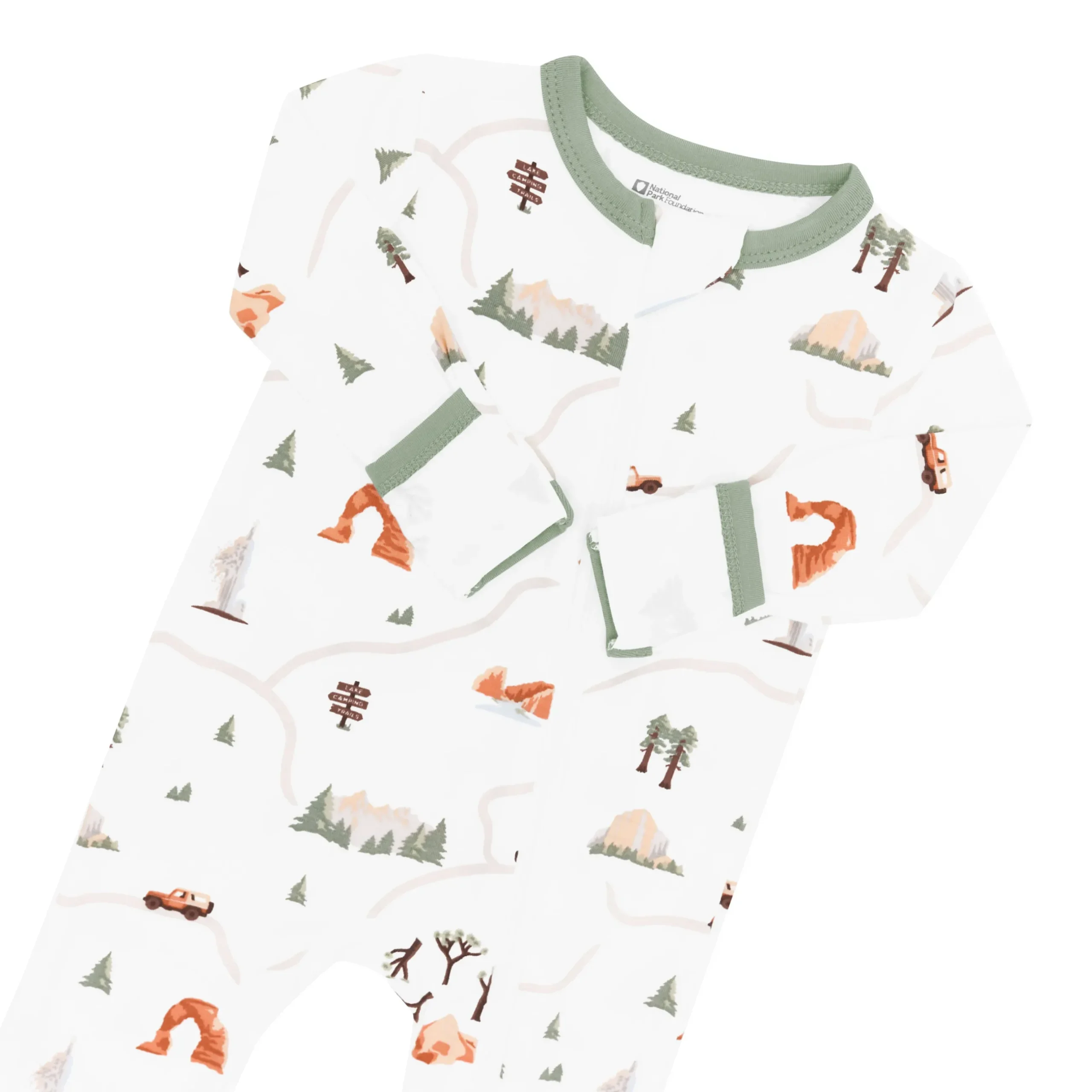 Online Kyte Baby Zippered Romper in Road Trip