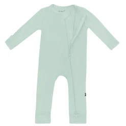 Hot Kyte Baby Zippered Romper in Sage