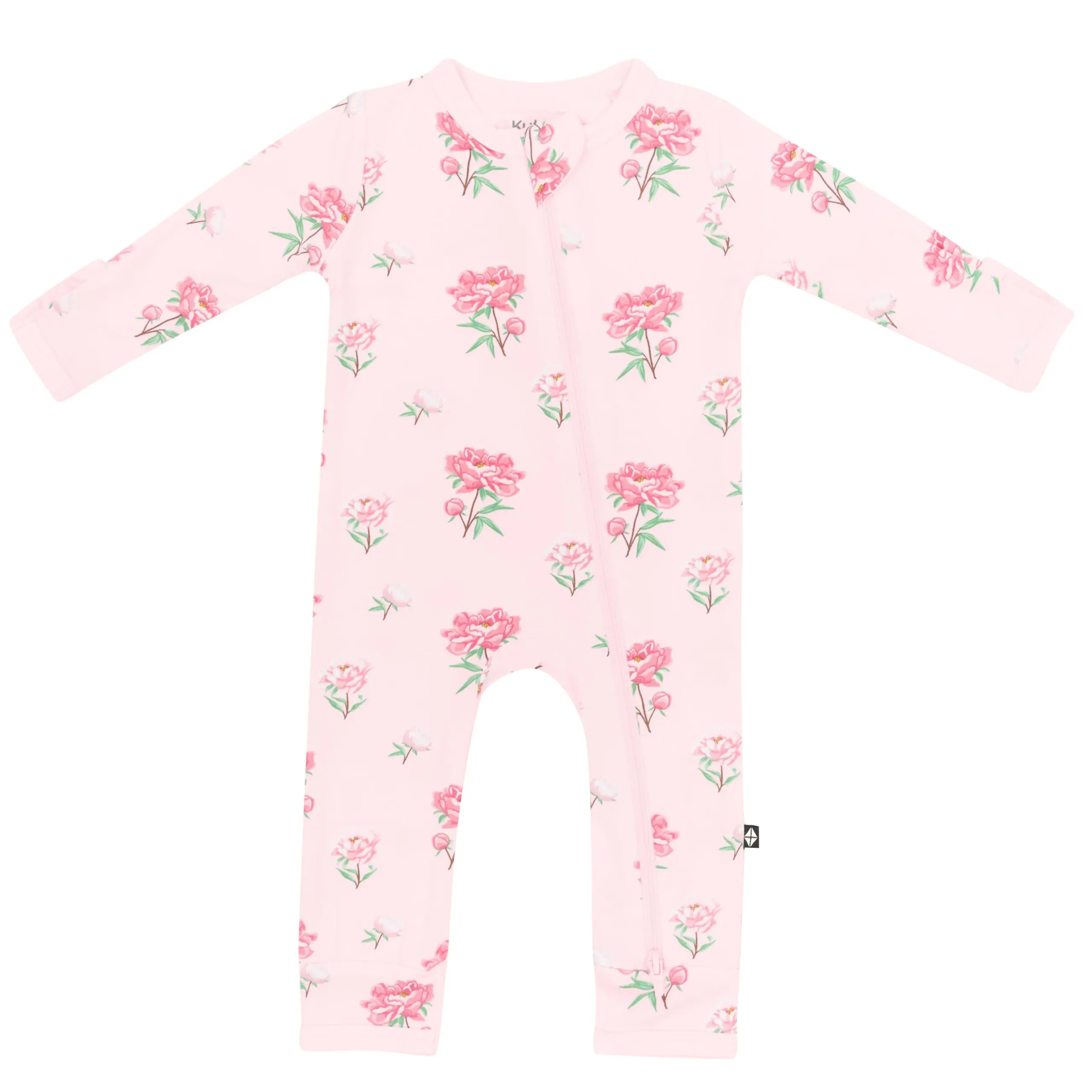 Best Kyte Baby Zippered Romper in Sakura Peony