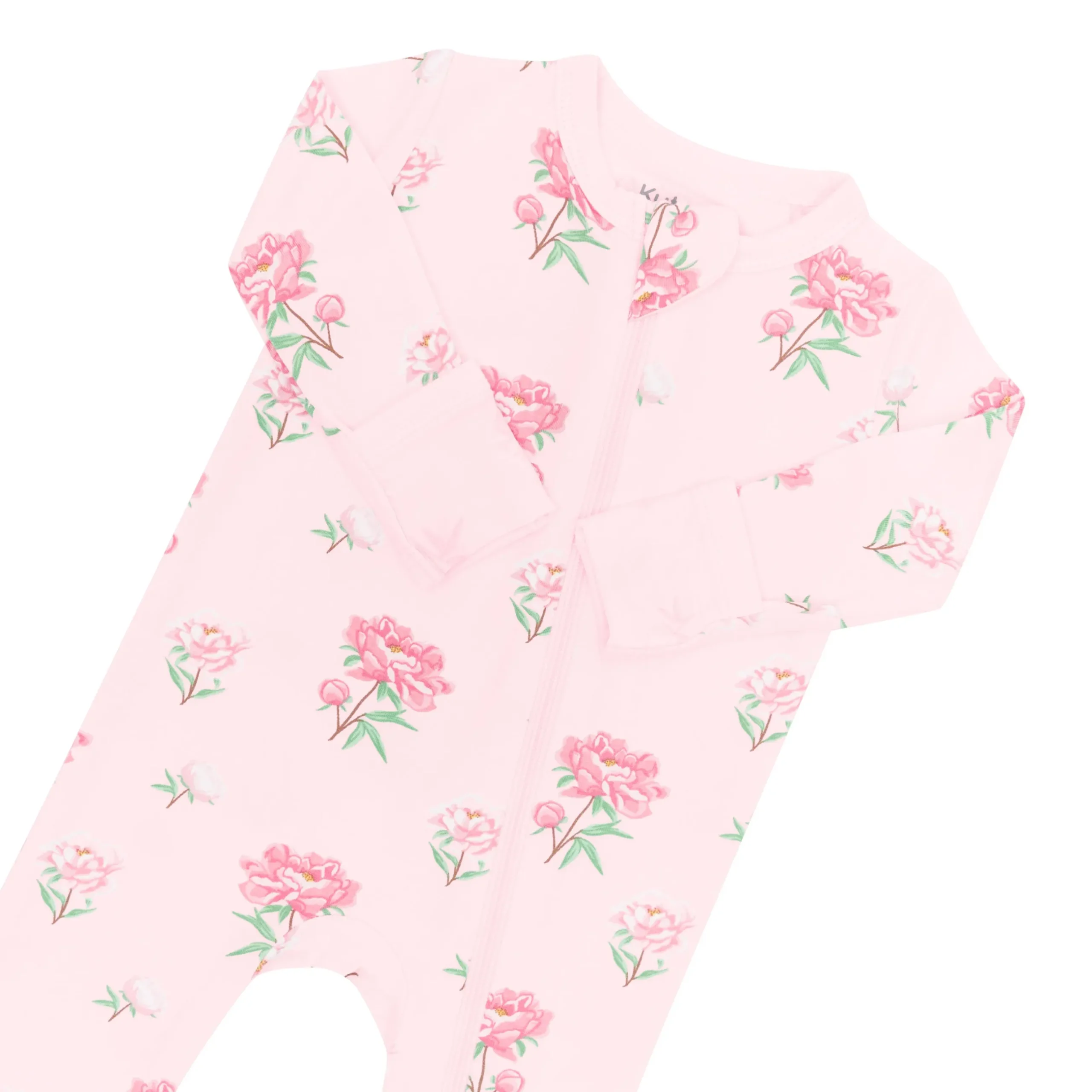 Best Kyte Baby Zippered Romper in Sakura Peony