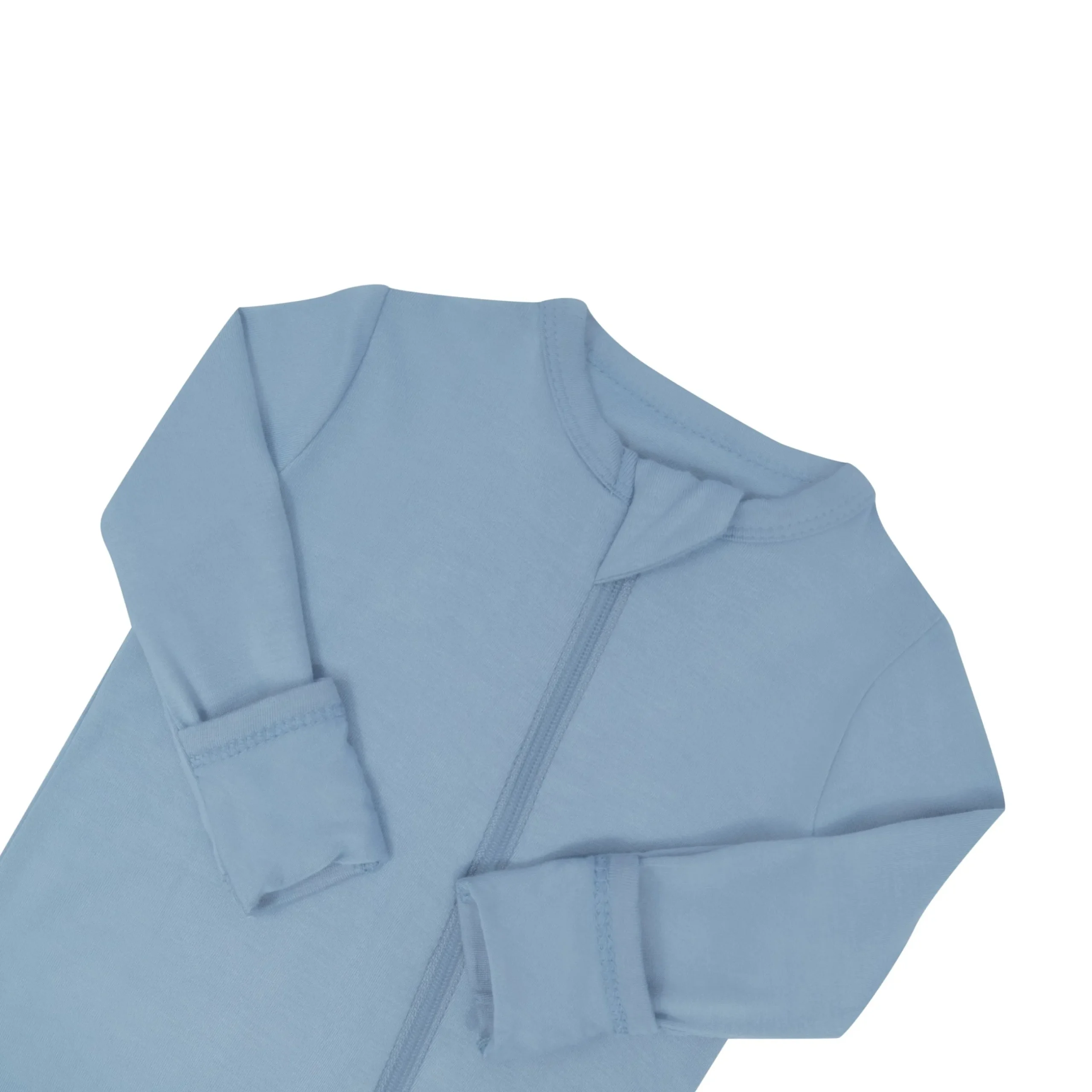New Kyte Baby Zippered Romper in Slate