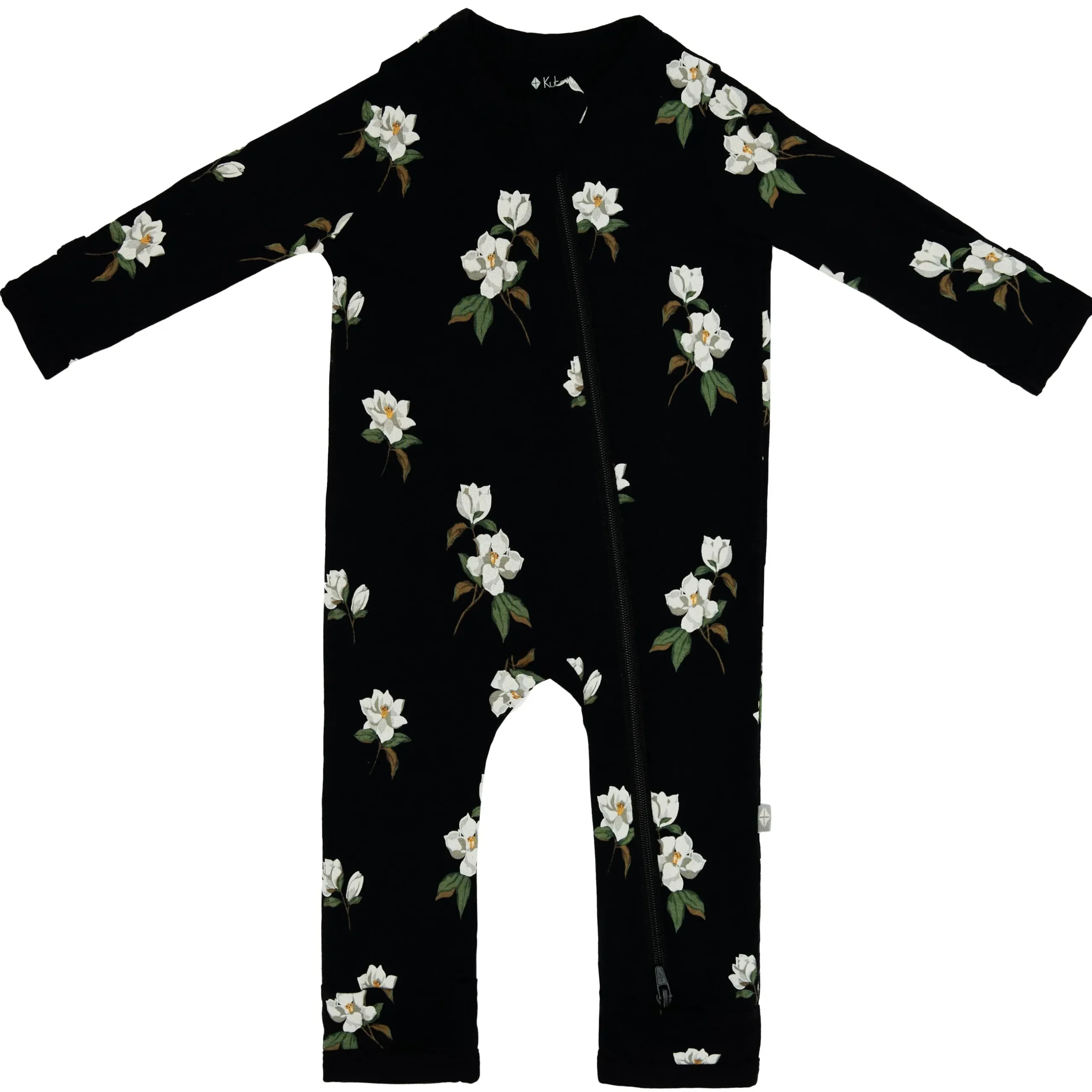 Clearance Kyte Baby Zippered Romper in Small Midnight Magnolia