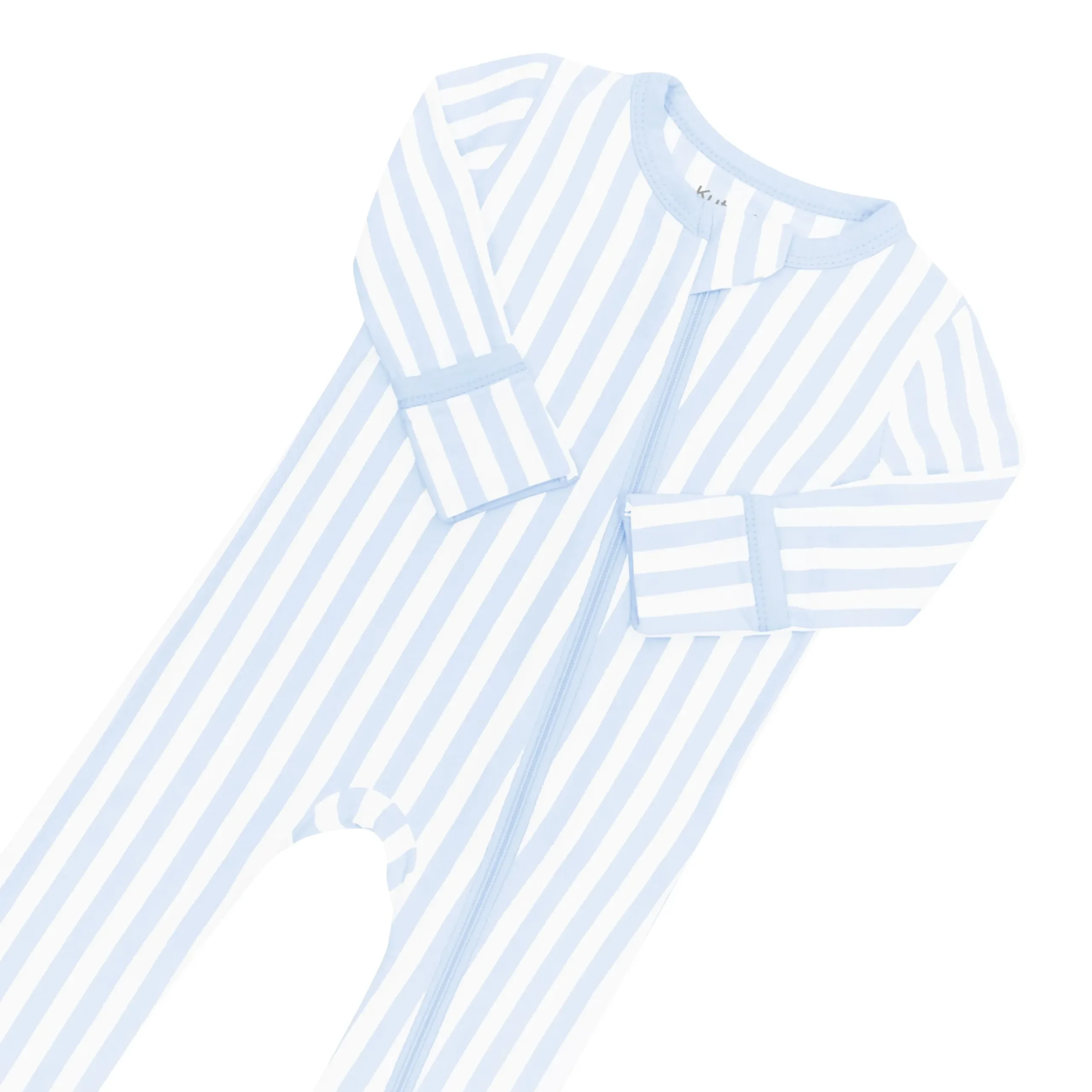 Best Kyte Baby Zippered Romper in Small Mist Stripe