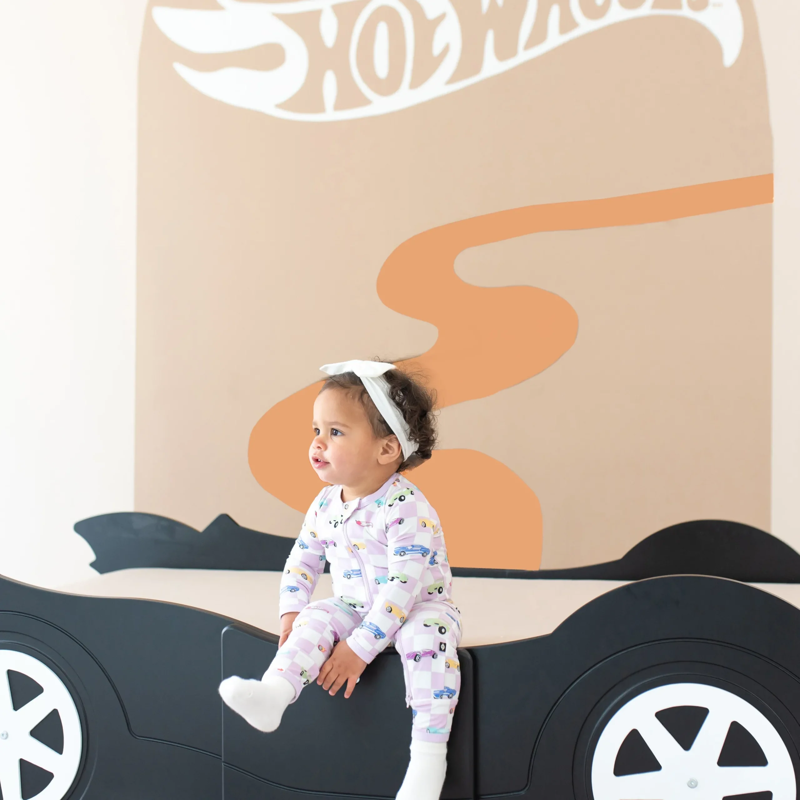 Hot Kyte Baby Zippered Romper in Sparkles and Speed