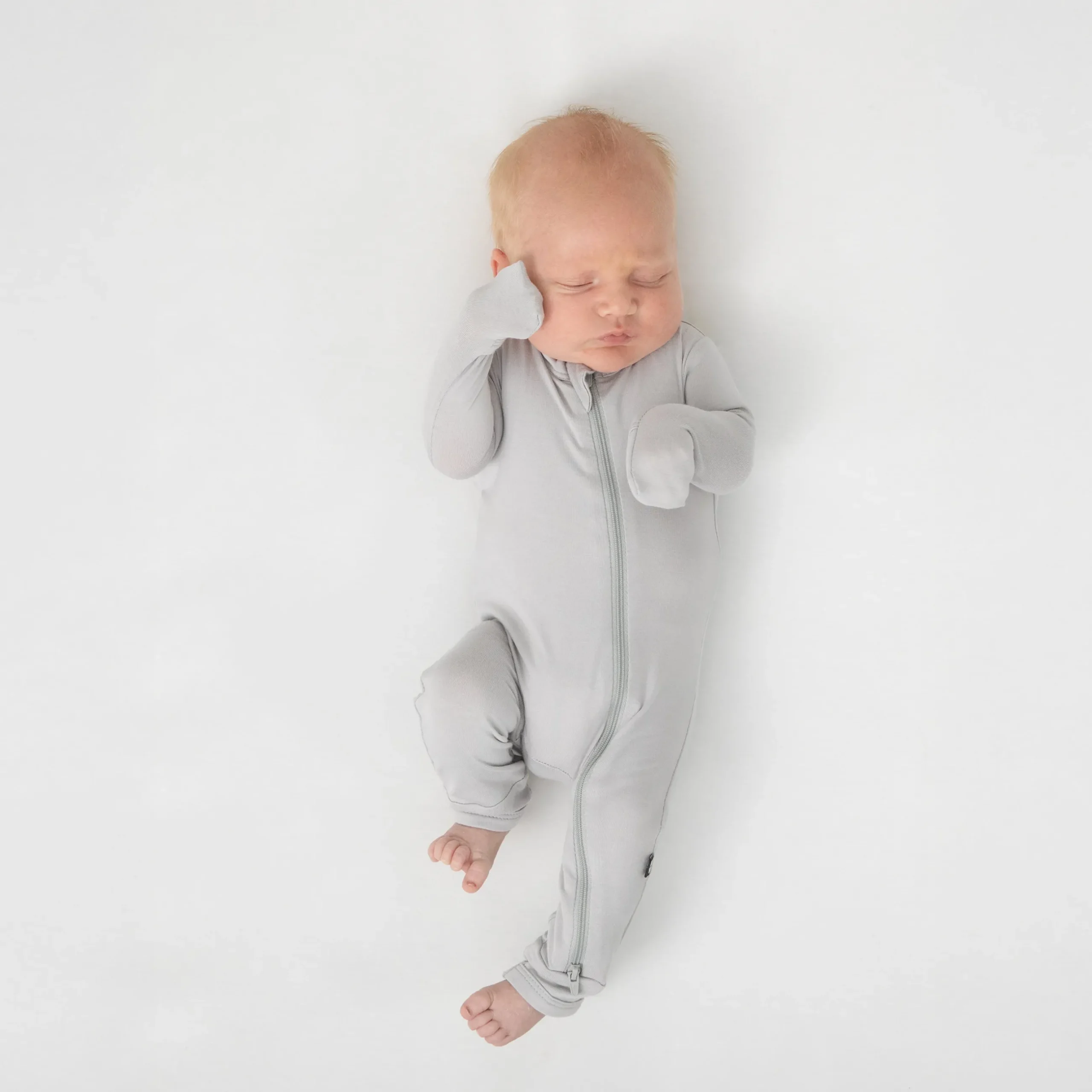 Outlet Kyte Baby Zippered Romper in Storm