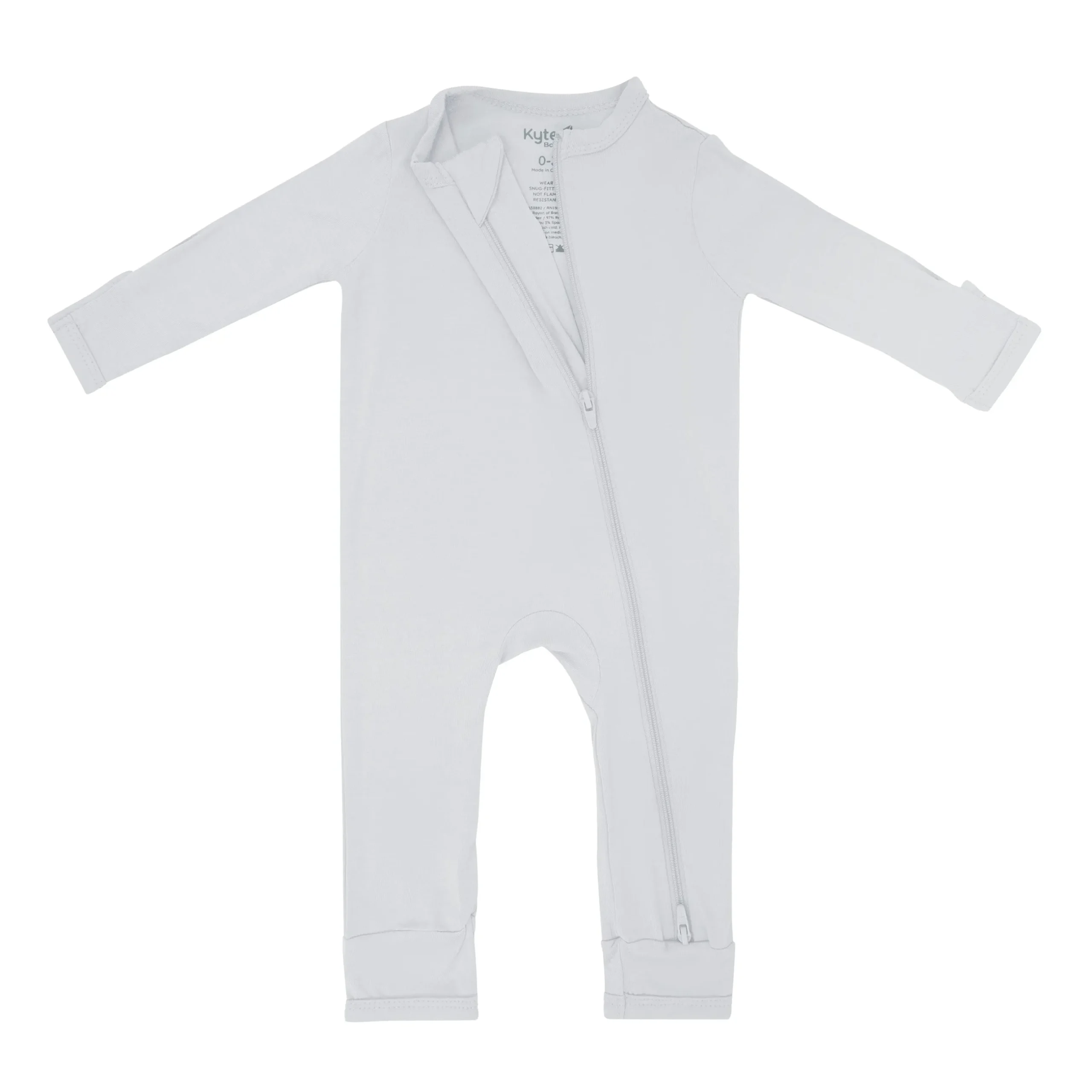 Outlet Kyte Baby Zippered Romper in Storm