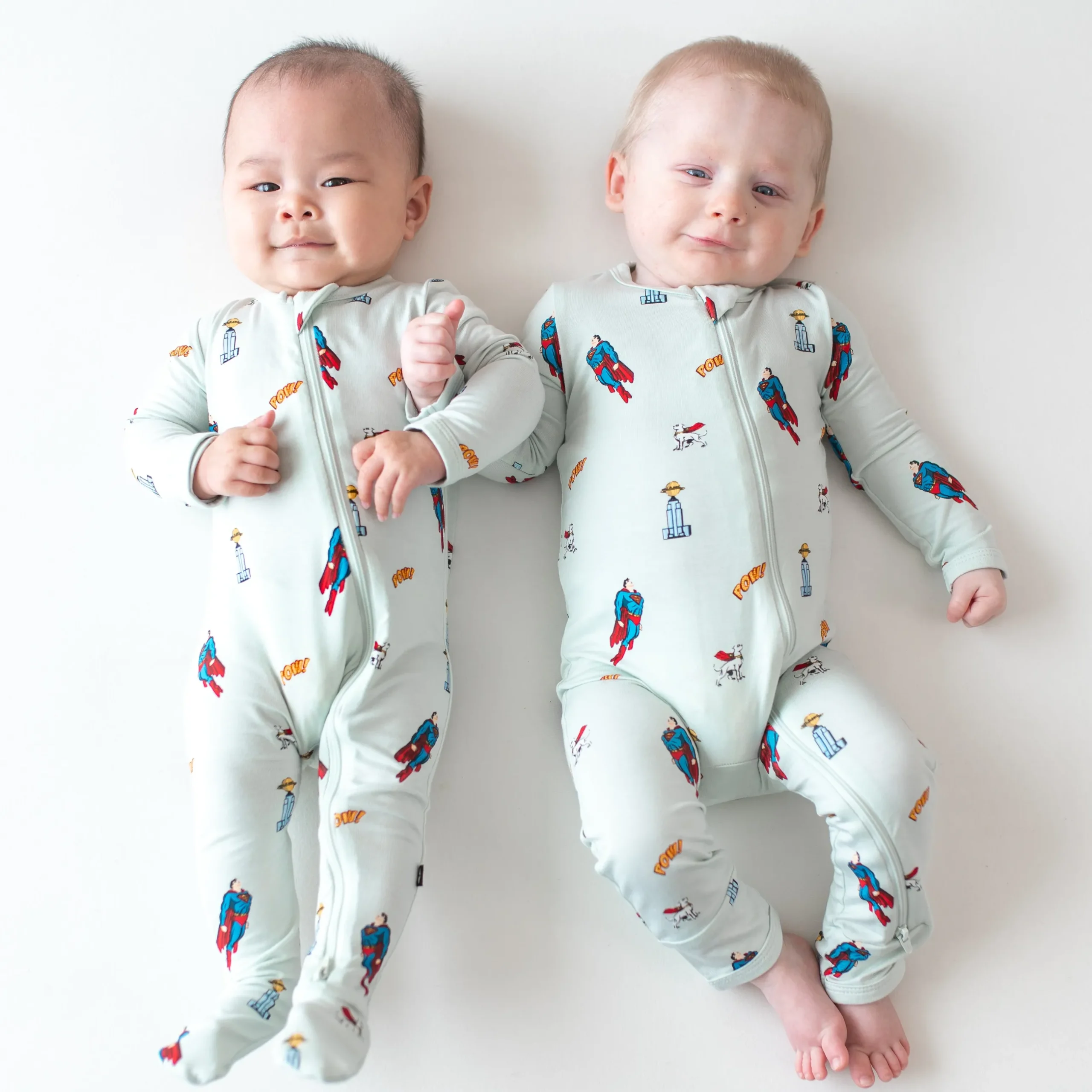 New Kyte Baby Zippered Romper in Superman™
