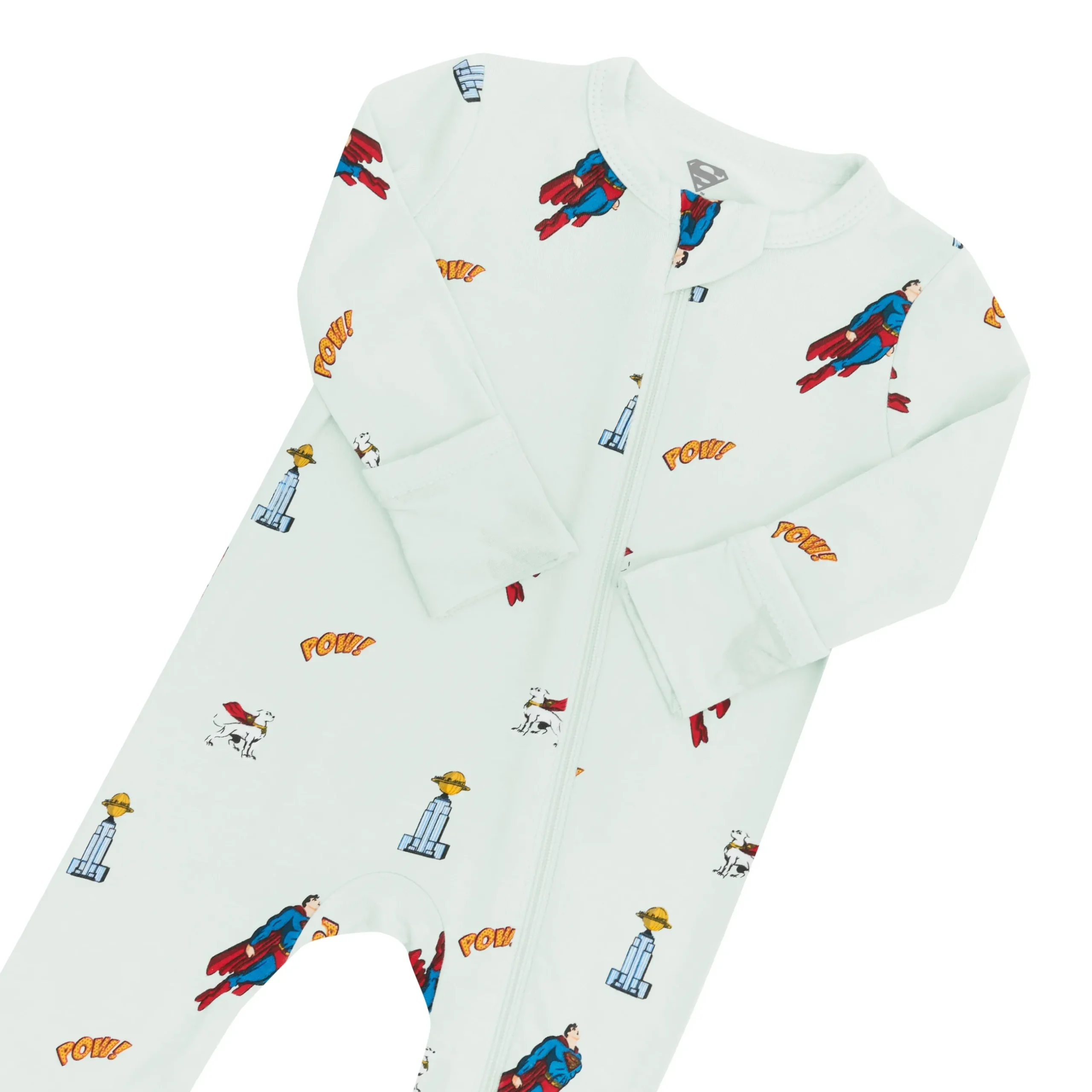 New Kyte Baby Zippered Romper in Superman™