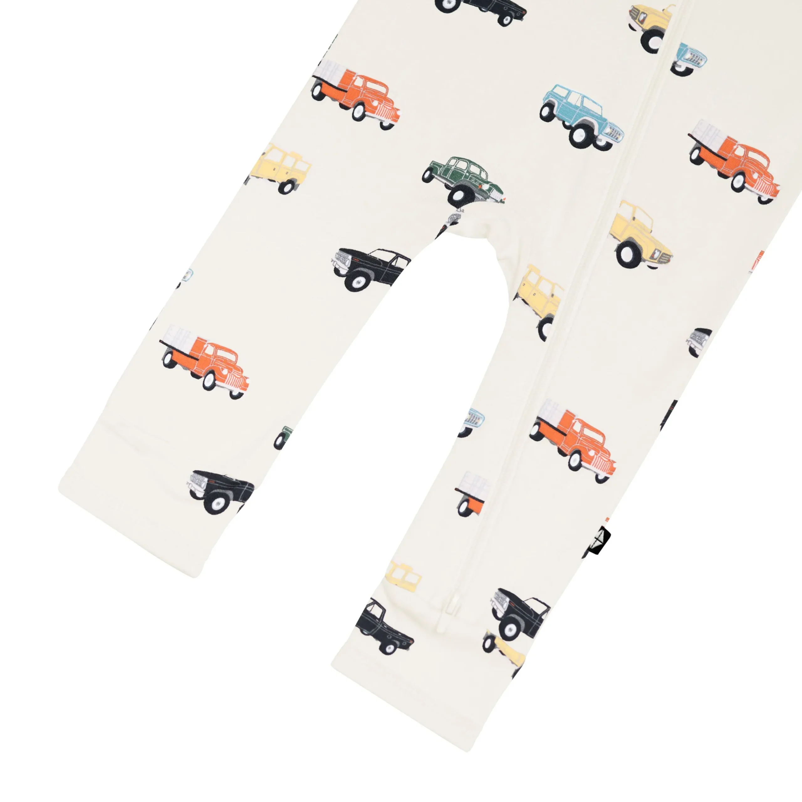 Sale Kyte Baby Zippered Romper in Vintage Truck
