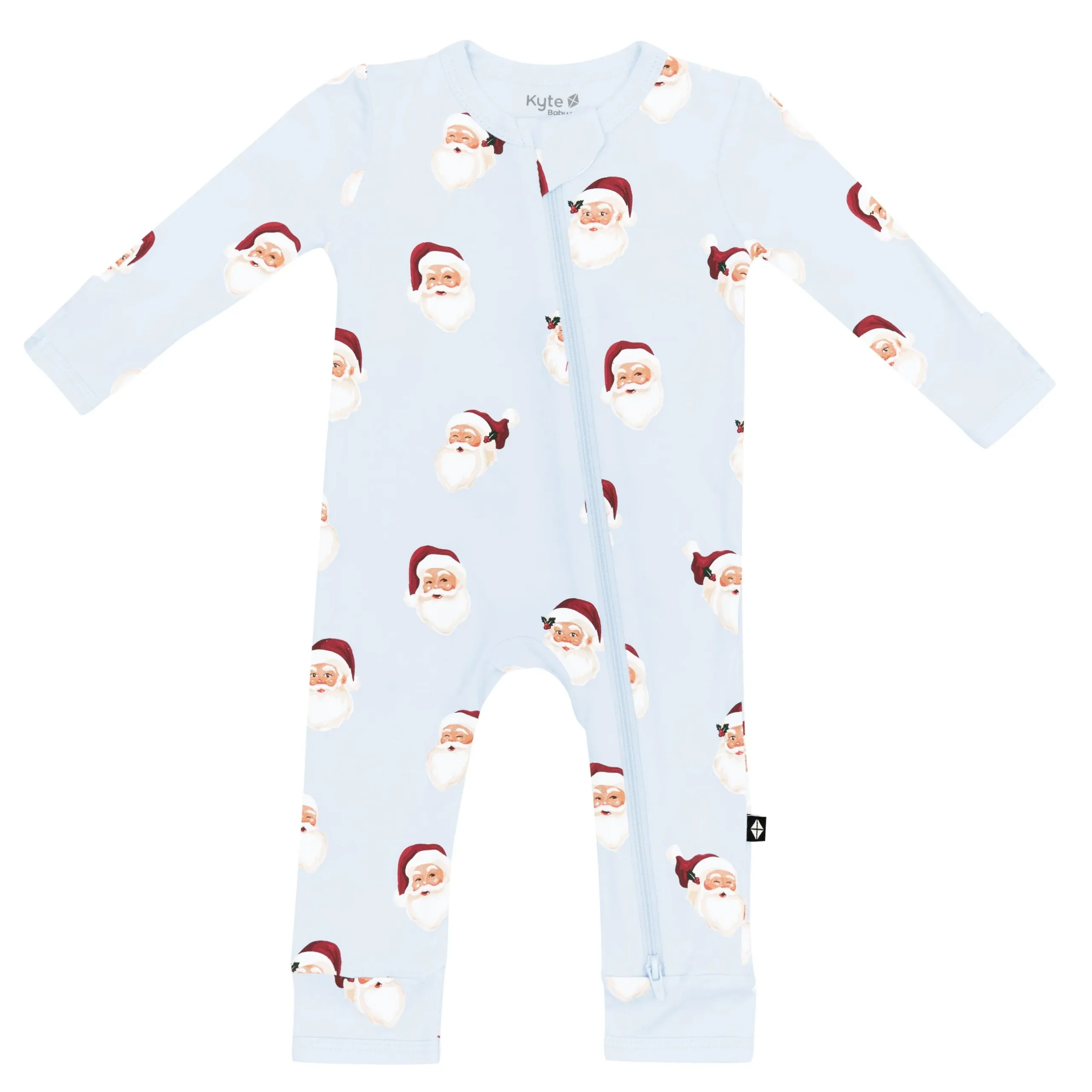 Outlet Kyte Baby Zippered Romper in Vintage Santa