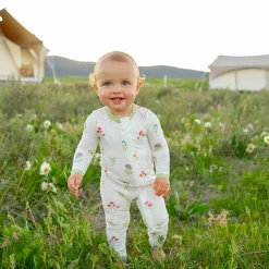 Best Kyte Baby Zippered Romper in Wildflower