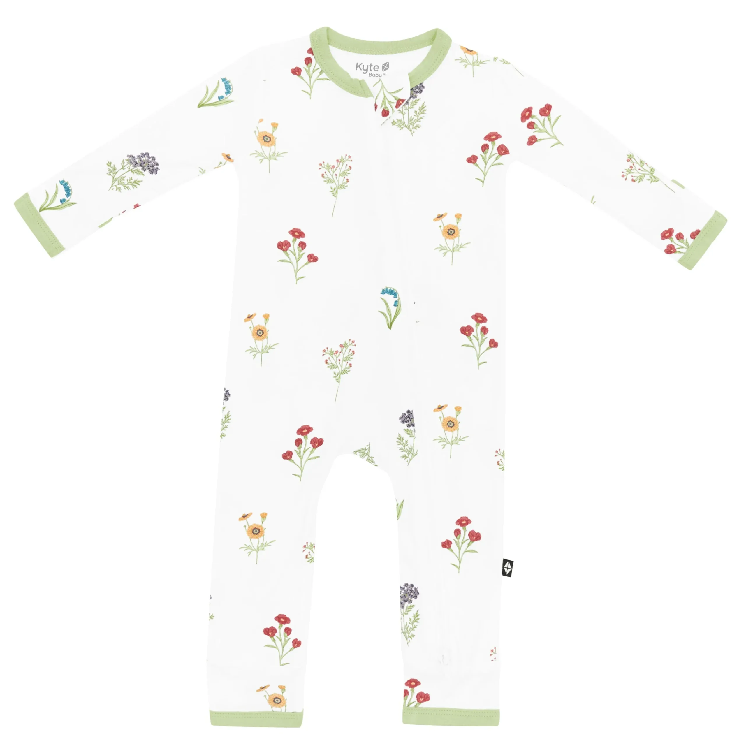 Best Kyte Baby Zippered Romper in Wildflower