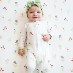 Best Kyte Baby Zippered Romper in Wildflower