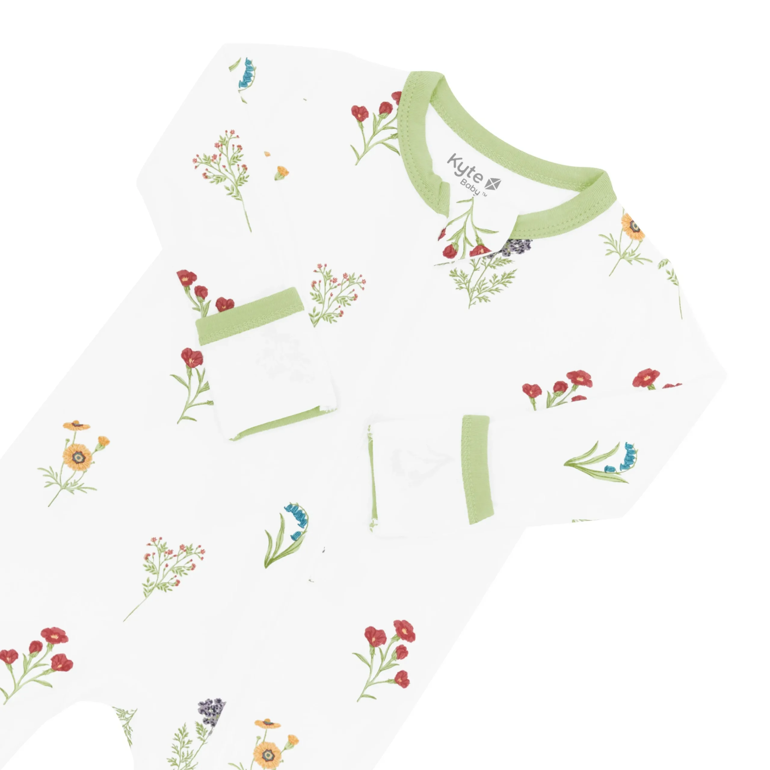 Best Kyte Baby Zippered Romper in Wildflower