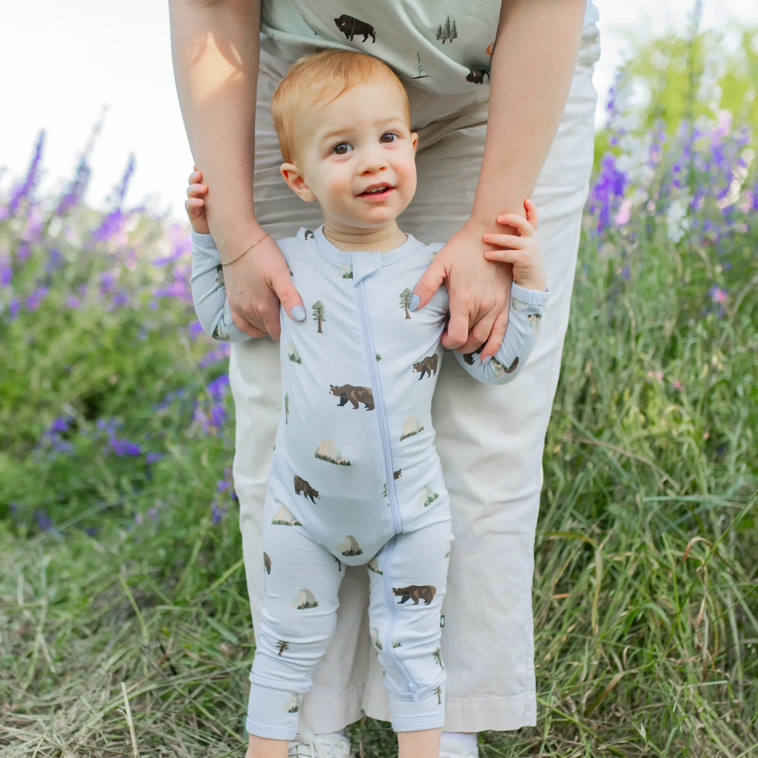 Clearance Kyte Baby Zippered Romper in Yosemite