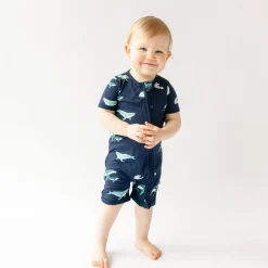 Sale Kyte Baby Zippered Shortall Romper in Humpback