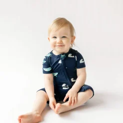 Sale Kyte Baby Zippered Shortall Romper in Humpback