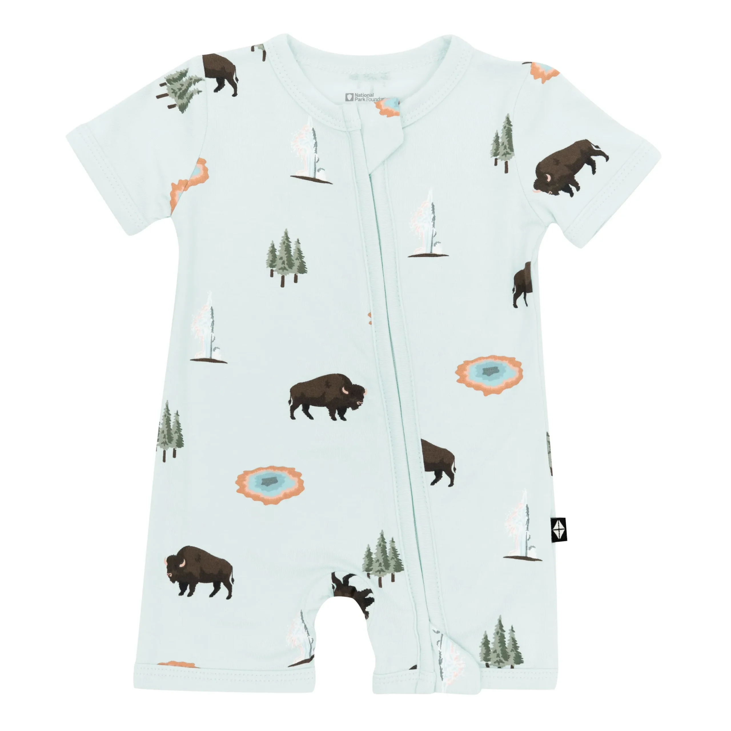 Best Kyte Baby Zippered Shortall Romper in Yellowstone