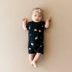 Sale Kyte Baby Zippered Shortall Romper in Under the Stars