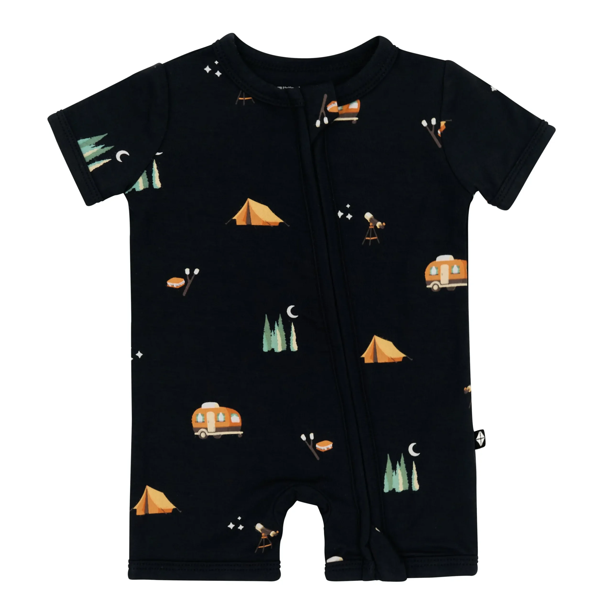 Sale Kyte Baby Zippered Shortall Romper in Under the Stars