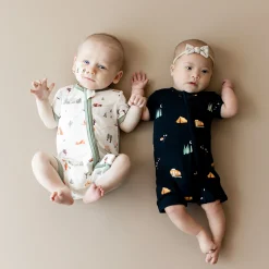 Sale Kyte Baby Zippered Shortall Romper in Under the Stars
