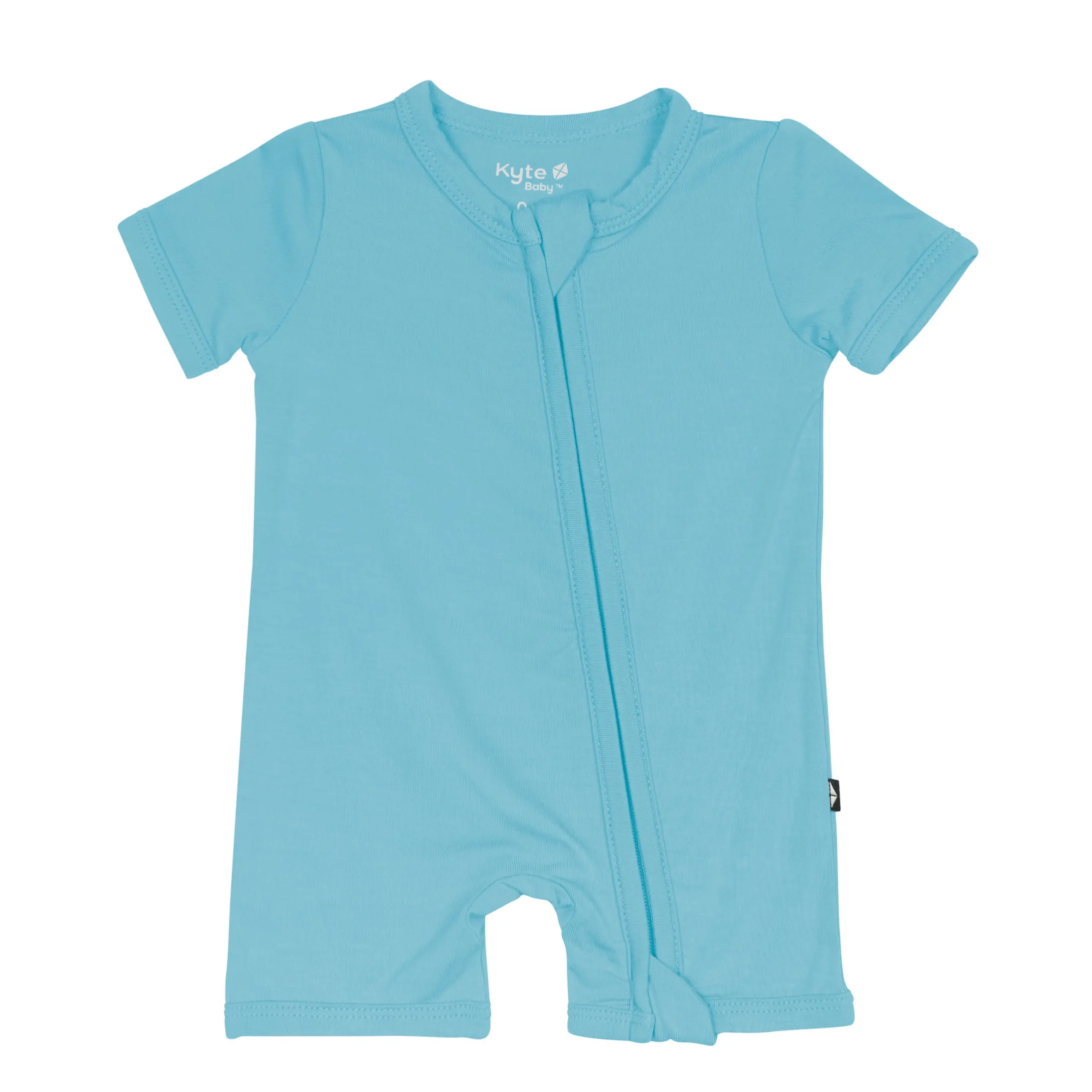 Kyte Baby Zippered Shortall Romper in Makai
