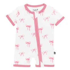 Sale Kyte Baby Zippered Shortall Romper in Bow