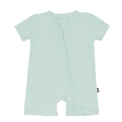 New Kyte Baby Zippered Shortall Romper in Sage