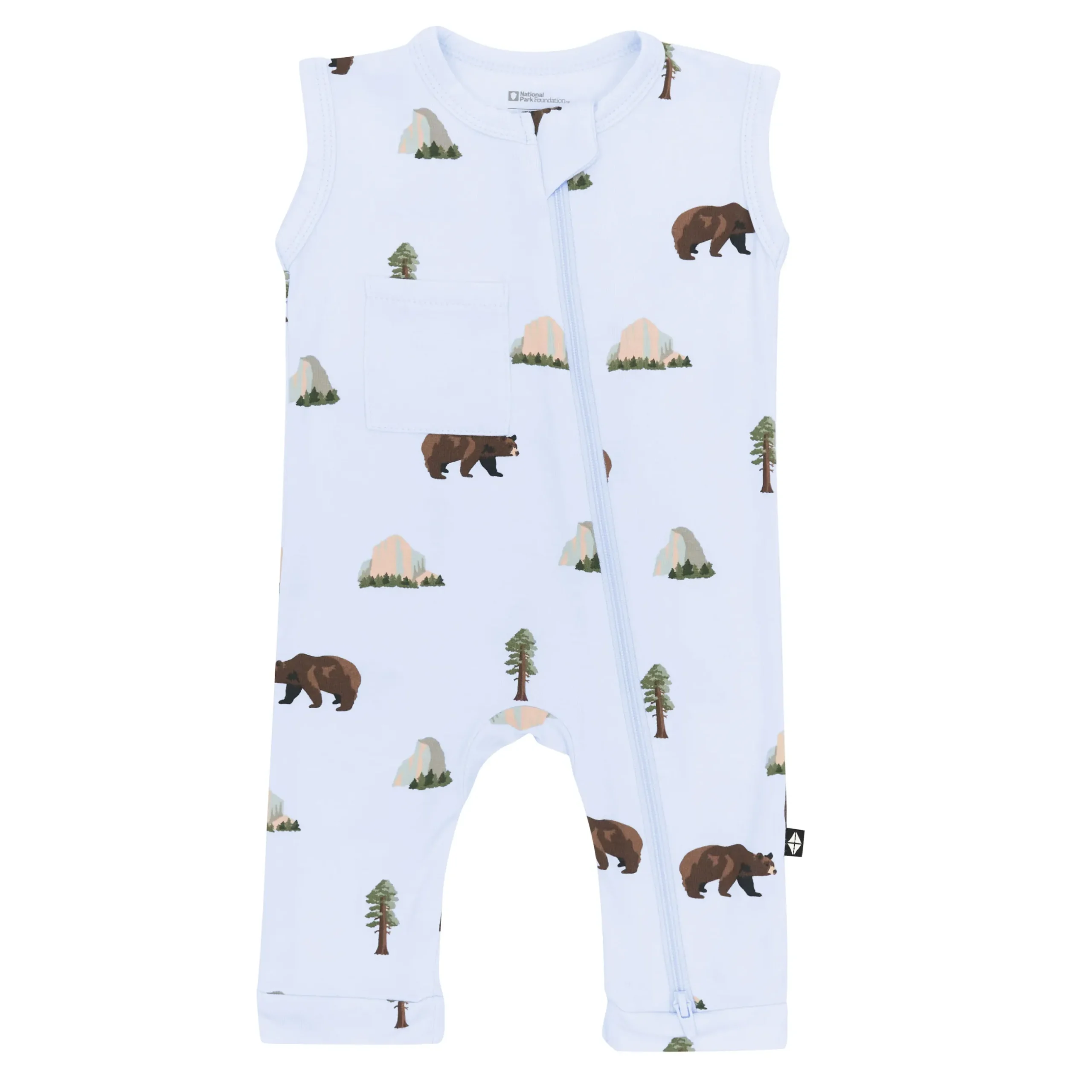 Best Kyte Baby Zippered Sleeveless Romper in Yosemite