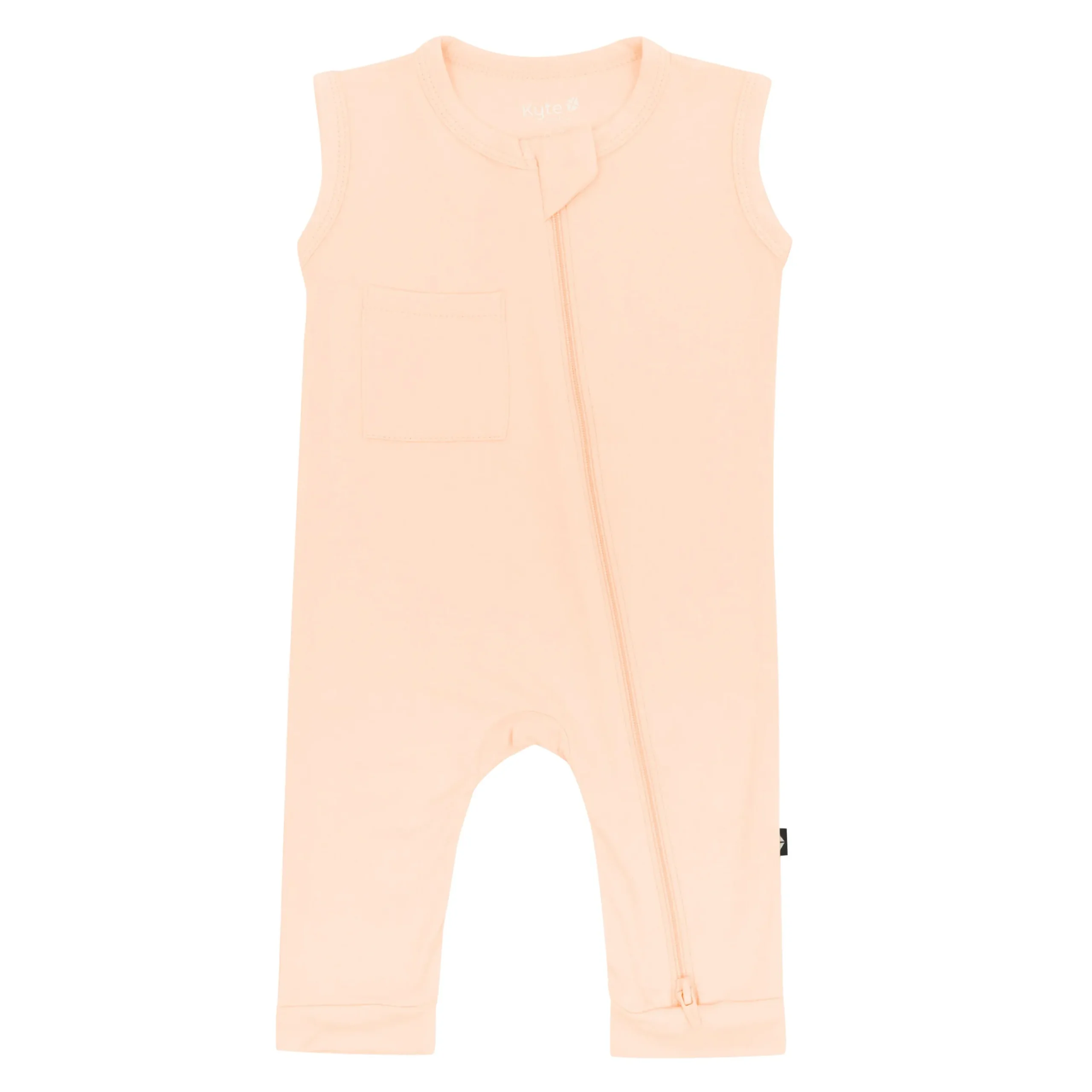 New Kyte Baby Zippered Sleeveless Romper in Canyon