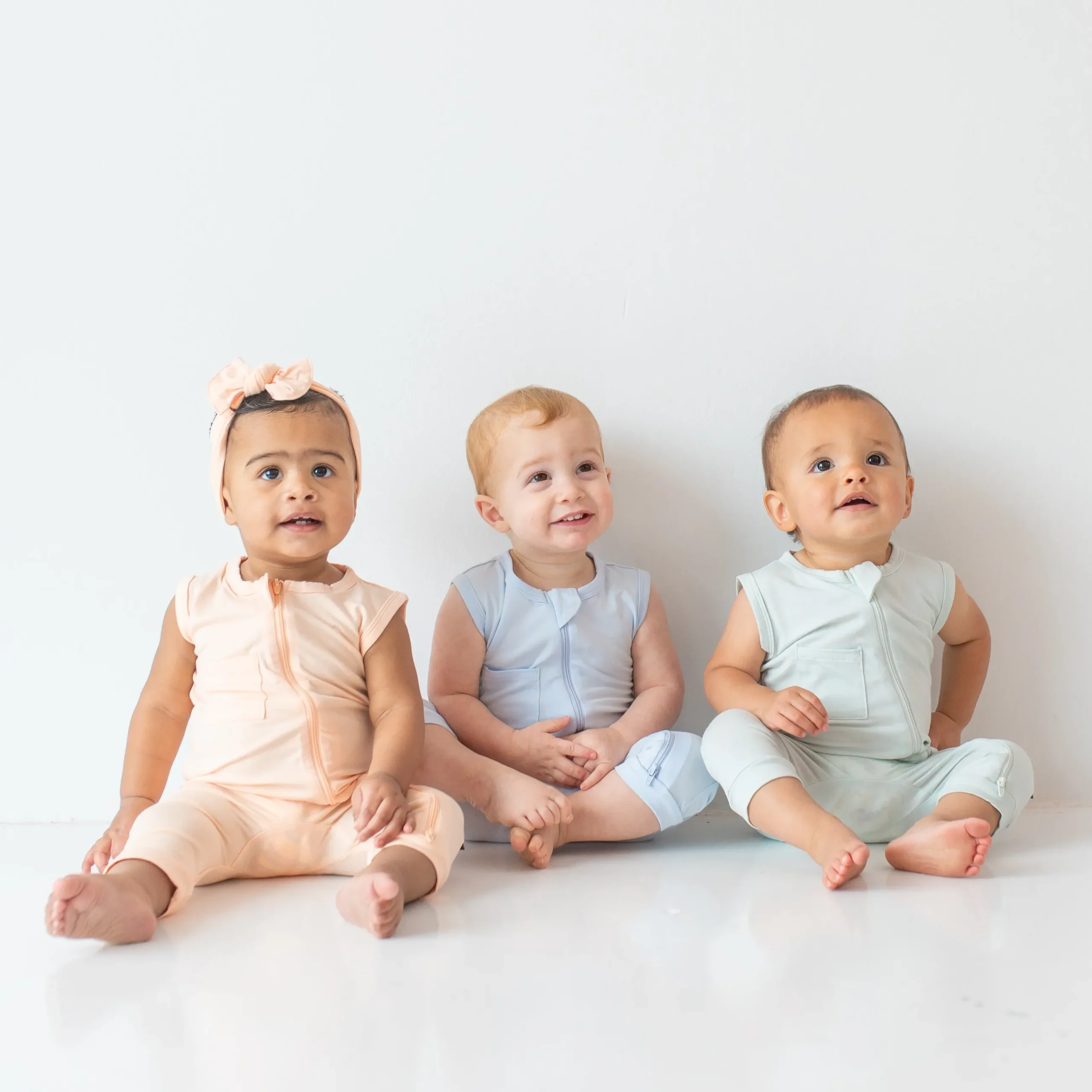 New Kyte Baby Zippered Sleeveless Romper in Canyon