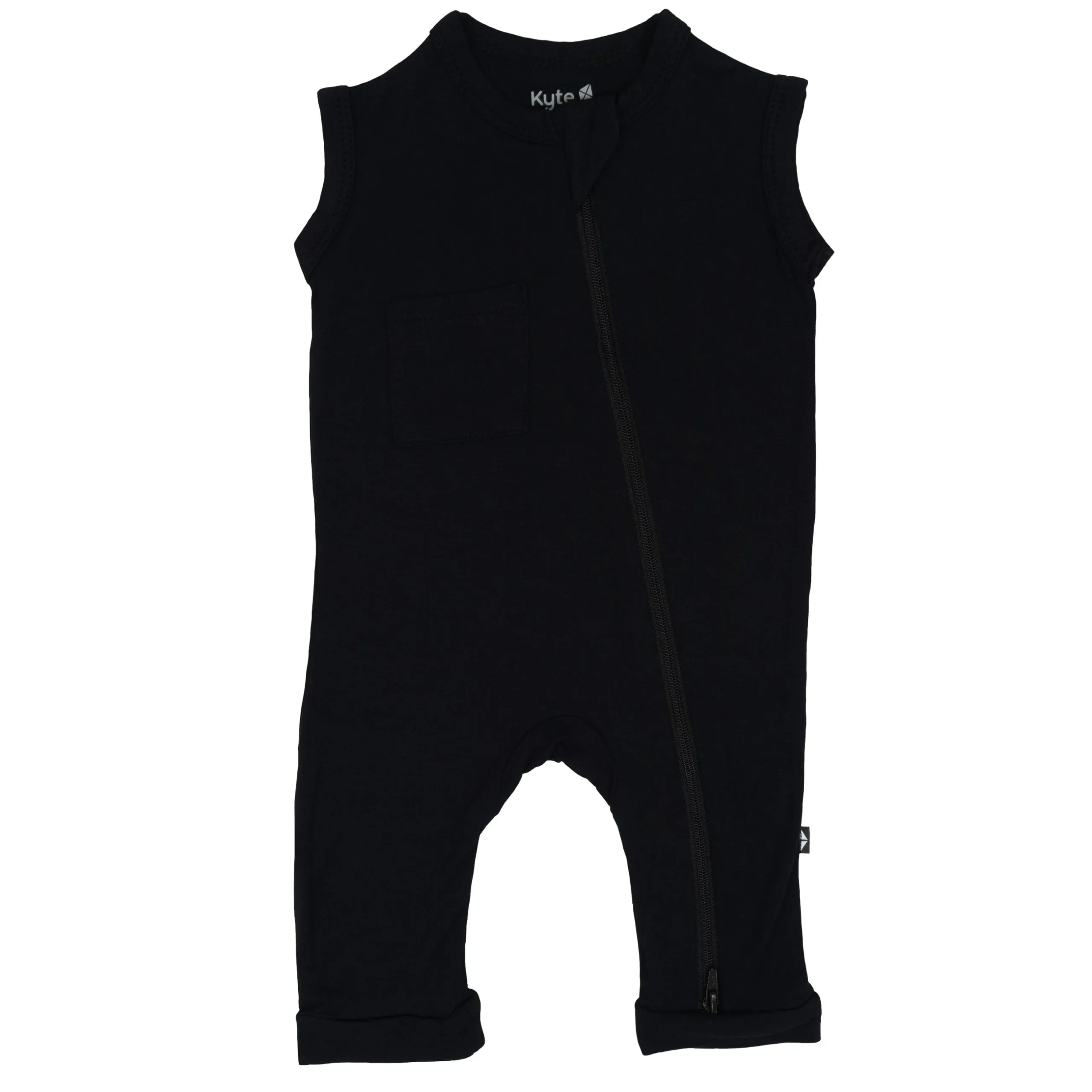 Clearance Kyte Baby Zippered Sleeveless Romper in Midnight