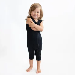 Clearance Kyte Baby Zippered Sleeveless Romper in Midnight