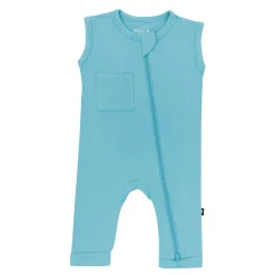 Discount Kyte Baby Zippered Sleeveless Romper in Makai