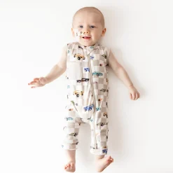Online Kyte Baby Zippered Sleeveless Romper in Fast and Fierce