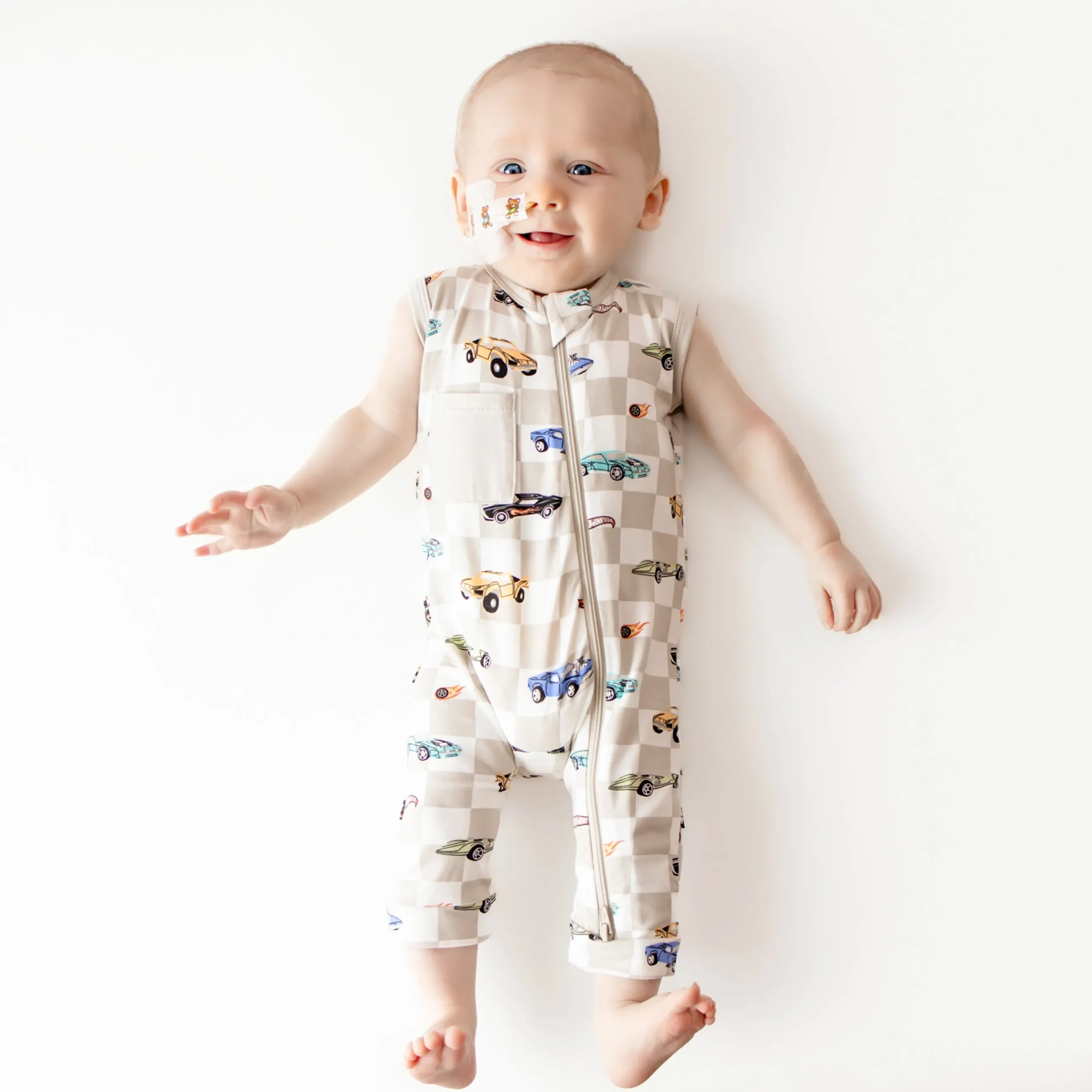 Online Kyte Baby Zippered Sleeveless Romper in Fast and Fierce